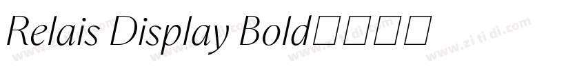 Relais Display Bold字体转换